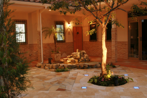 Tall Walled Courtyards